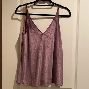 Velour v neck tank